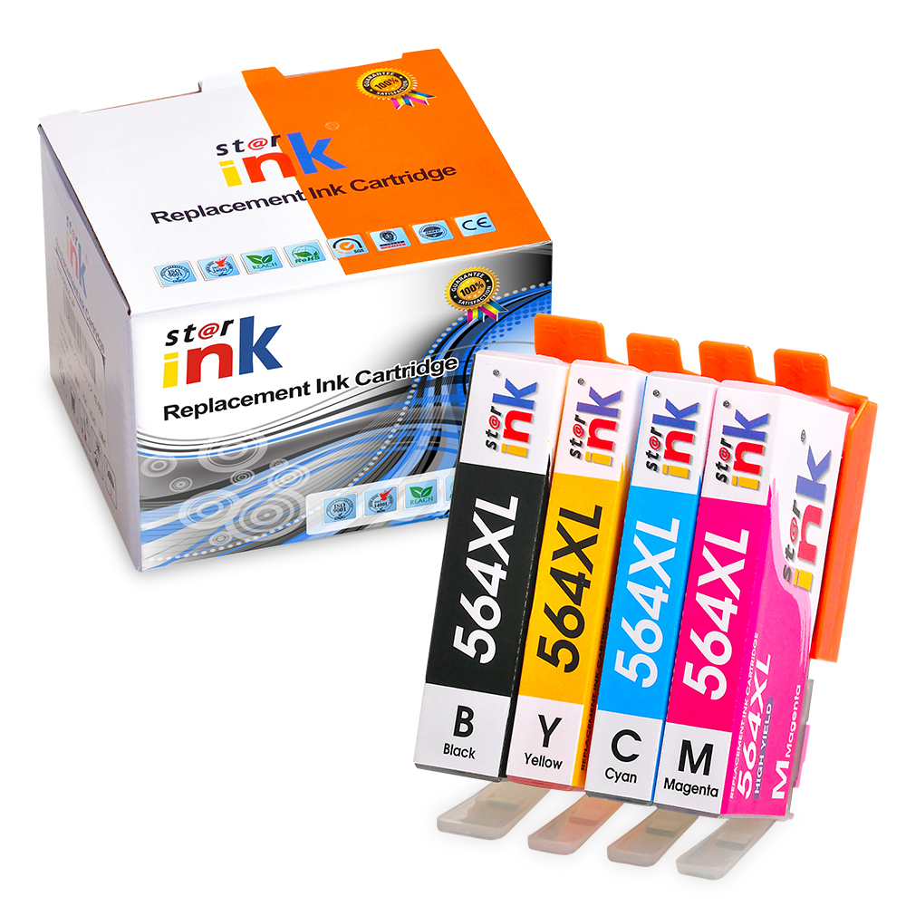 Starink Compatible Ink Cartridge HP- 564XL-BK、564XL-PBK、564XL--C、564XL-M、564XL-Y、